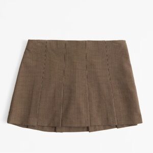Abercrombie & Fitch Brown Plaid Mini Skort
